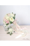 White Pink Bridal Bouquet - AHB011