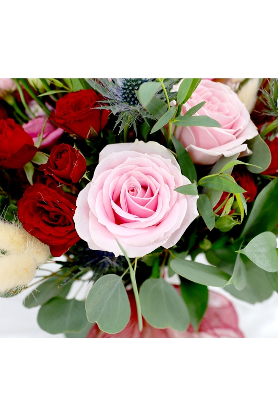 Red Pink Bridal Bouquet - AHB042