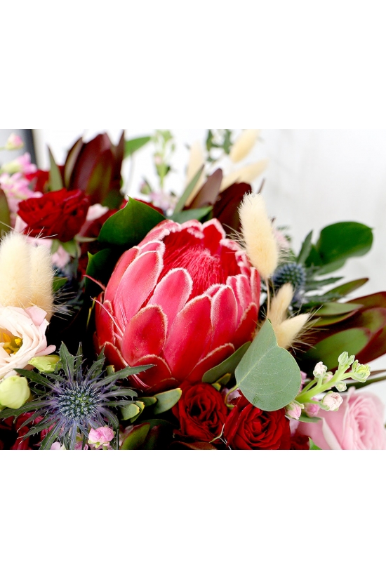 Red Pink Bridal Bouquet - AHB042